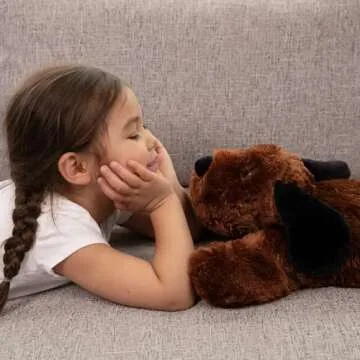 Cuddle Buds 5lbs Weighted Dog Stuffed Animal for Sensory Needs, 20'' Plush Dog, Weighted Stuffed Animals for Adults, Soft Plushie Toy