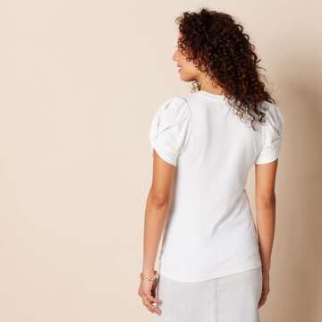 Women's Classic-Fit Twist Sleeve T-Shirt - Comfort & Style