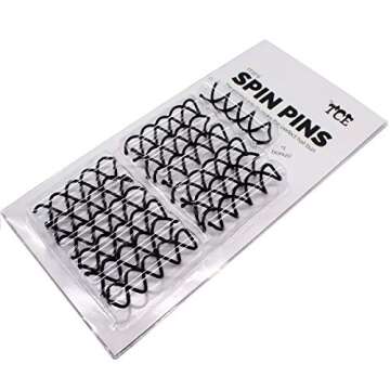 Spin Pins - 12 Pack - Spiral Bobby Pins for Hair Buns (Black, Medium)