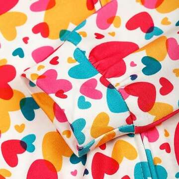 Popshion Baby Girl Heart Jacket Zip up Birthday Hooded Sweatshirt Coats Toddler Heart Print Clothes Kids Valentines Outfit 6t