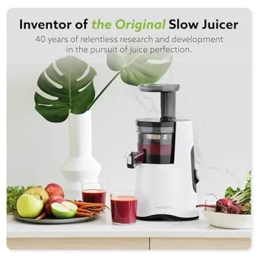 Hurom H-AA Slow Juicer Matte Black Nutrient-Rich Quiet