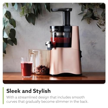 Hurom H-AA Slow Juicer Matte Black Nutrient-Rich Quiet