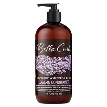 Bella Curls Coconut Whipped Creme Leave-In Conditioner 16 Fl Oz Each (Pack of 2)