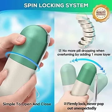 Zannaki Large Eco-Friendly Weekly Pill Organizer for Supplements