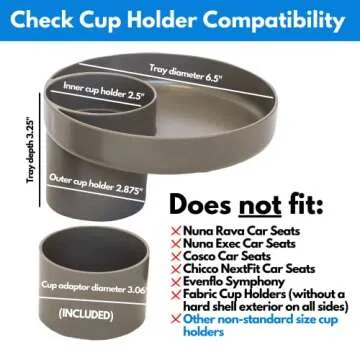 Car Seat Snack Holder & Cup Holder for Travel - My Travel Tray