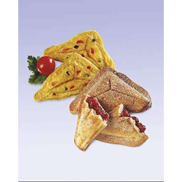 Proctor Silex Sandwich Toaster, Omelet And Turnover Maker, White (25408Y)