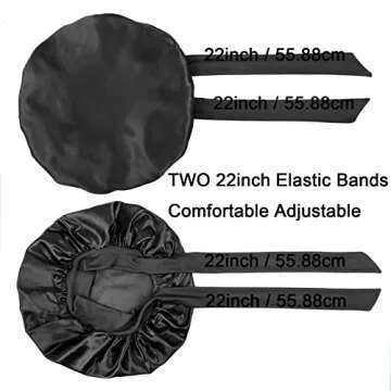 Comfortable Adjustable Jumbo Satin Bonnet for Hair