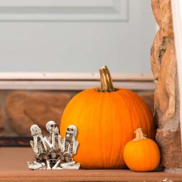Needzo 5 Inch Skeleton Halloween Figurines for Decor
