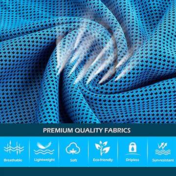 Amgico 8 Packs Cooling Towels for Neck Face, Instant Cool Breathable Chilly Ice Towel Bulk, Cold Sweat Rag for Gym, Yoga, Golf, Beach, Travel, Camping, Running, Sport, Hot Weather