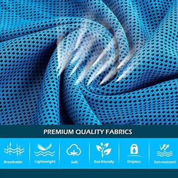 Amgico 8 Packs Cooling Towels for Neck Face, Instant Cool Breathable Chilly Ice Towel Bulk, Cold Sweat Rag for Gym, Yoga, Golf, Beach, Travel, Camping, Running, Sport, Hot Weather