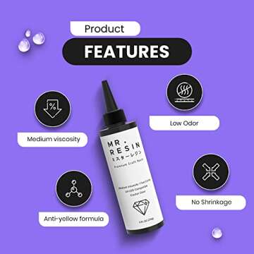MR. RESIN UV Resin kit with Light (200g Kit) Crystal Clear UV Epoxy Resin for Crafts, Jewelry Making, Keychains, Molds, Doming, Rock Painting - Fast Curing with UV Lamp, LED, and Sunlight
