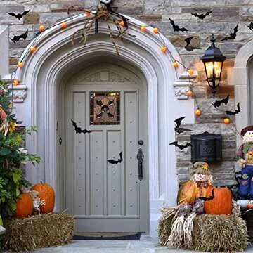 Halloween 3D Bats Decoration, 96 PCS 4 Sizes Realistic PVC Scary Bats Window Decal Wall Stickers for DIY Home Bathroom Indoor Hallowmas Decoration Party Supplies