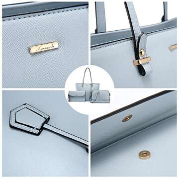 Handbags for Women Large Purses Leather Tote Bag School Shoulder Bag with External Pocket