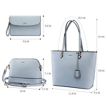 Handbags for Women Large Purses Leather Tote Bag School Shoulder Bag with External Pocket