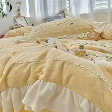 IDONGCAI Daisy Flower Lace Trim 2.5CM 7Yards for Crafts