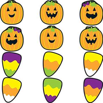 Carson Dellosa 36 Halloween Cutouts: Candy Corn & Pumpkin Décor for All Occasions