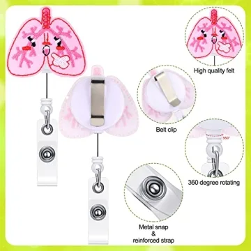 Cute Felt Nurse Badge Reels – 8 Pcs Set