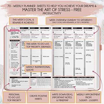 Law of Attraction Planner Sep 2023-Dec 2024 - Weekly and Monthly, a 16-Month Productivity Planner, Hourly Planner And Work Planner for Productivity & Happiness, Adhd Planner | Stickers