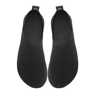 WateLves Womens and Mens Kids Water Shoes Barefoot Quick-Dry Aqua Socks for Beach Swim Surf Yoga Exercise (Blisters-Black, L)
