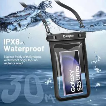 Large Waterproof Phone Pouch Bag - 2Pack Waterproof Case for Beach & Travel Essentials