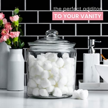 1 Gallon Airtight Glass Cookie Jar for Storage Needs