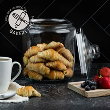 1 Gallon Airtight Glass Cookie Jar for Storage Needs