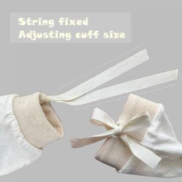 Organic Cotton Infant No Scratch Mittens Newborn for Baby Mittens 0-6 Months (free size, Patternless)