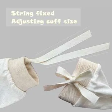 Organic Cotton Infant No Scratch Mittens Newborn for Baby Mittens 0-6 Months (free size, Patternless)