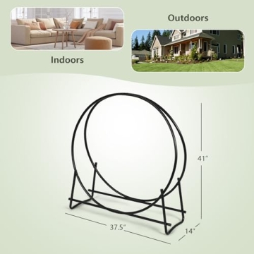 Goplus 41 Inch Heavy Duty Firewood Rack for Outdoor Storage