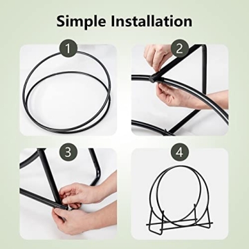 Goplus 41 Inch Heavy Duty Firewood Rack for Outdoor Storage