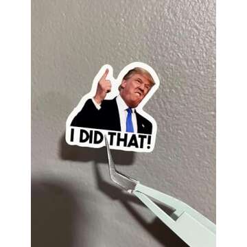100pcs Trump I Did That Stickers Gas Pump Stickers Decal, Donald Trump Merchandise, Anti-Trump Stickers