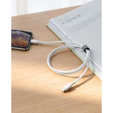 Anker USB C to Lightning Cable, 321 MFi Certified (3ft,White) for iPhone 13 Pro 12 Pro Max 12 11 X XS, AirPods Pro, Supports Power Delivery (Charger Not Included)