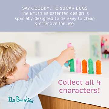 The Brushies Baby & Toddler Toothbrush & Storybook, Gift Set of 4 Brushes