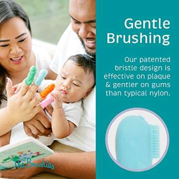 The Brushies Baby & Toddler Toothbrush & Storybook, Gift Set of 4 Brushes