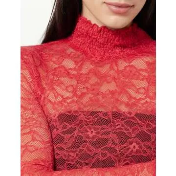 Bethany Mock Neck Lace Top for Stylish Women