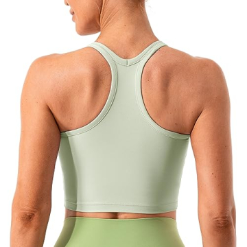 Lavento Women's Longline Sports Bra Yoga Top Silky Celadon