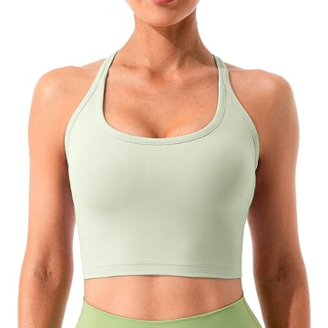 Lavento Women's Longline Sports Bra Yoga Top Silky Celadon