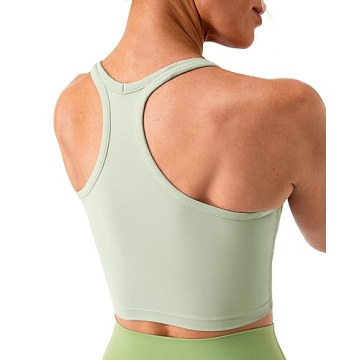 Lavento Women's Longline Sports Bra Yoga Top Silky Celadon