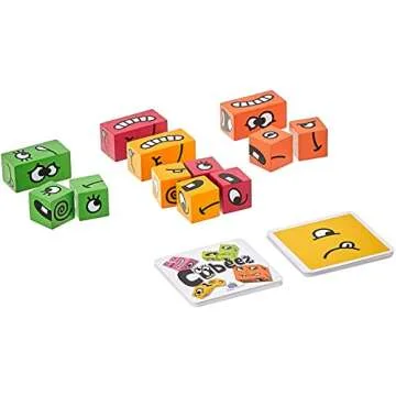 Cubeez The Original Wooden Face Changing Magic Cube Game | Expression Puzzle Building Blocks Pattern Matching Board Game | Kids, Teens, Adults, Family Games | Ages 6+ | by Blue Orange Games