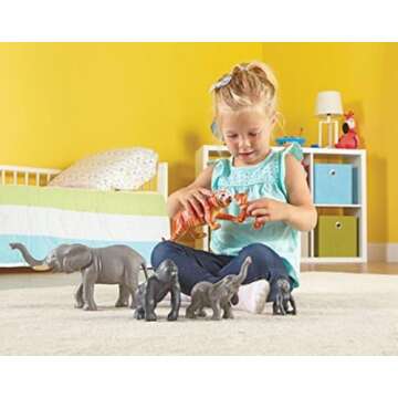 Jumbo Jungle Animals for Kids - 6 Realistic Figures