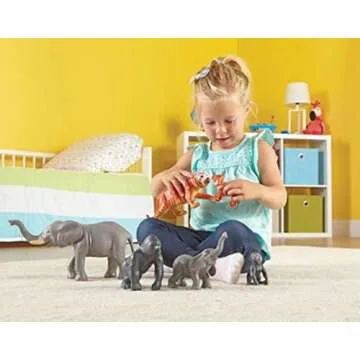 Jumbo Jungle Animals for Kids - 6 Realistic Figures