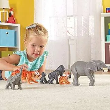 Jumbo Jungle Animals for Kids - 6 Realistic Figures
