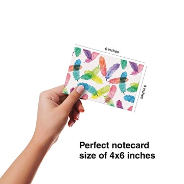 Dessie 100 Unique Blank Cards with Envelopes 4x6