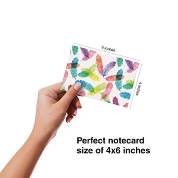 Dessie 100 Unique Blank Cards with Envelopes 4x6