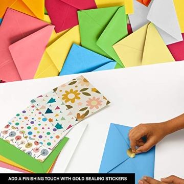 Dessie 100 Unique Blank Cards with Envelopes 4x6