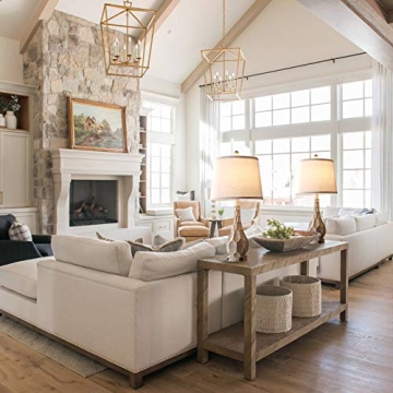 Dungoo Vintage Charm Farmhouse Lamp Set with USB Ports