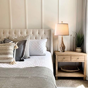 Dungoo Vintage Charm Farmhouse Lamp Set with USB Ports