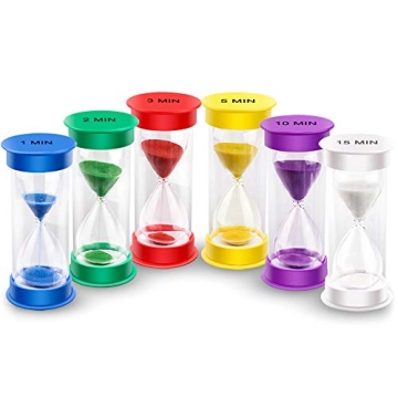 Fun EMDMAK Hourglass Timers for Kids 1-15 Minutes