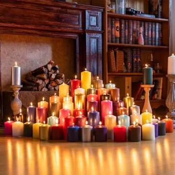 MOZEAL 3" x 4" Unscented Pillar Candles Set of 3