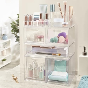 STORi Audrey Clear Vanity Makeup Organizer for Cosmetics